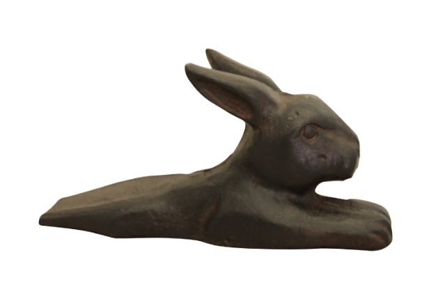 Iron bunny door stop
